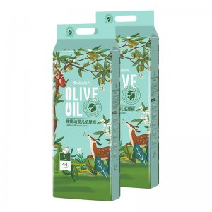 Two packs of diapers petal show olive oil baby diapers baby diaper diapers wholesale breathable anti-red buttocks