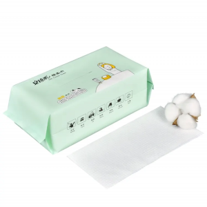 Hot Sale Custom Packaging Logo Printing Soft Facial Cleansing cotton tissue Bamboo disposable towel Fiber face Towel
