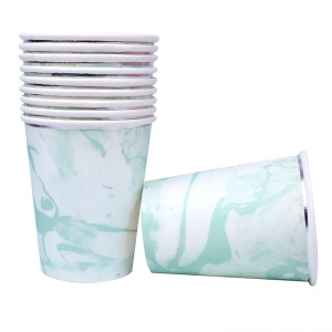 Creative Marble Disposable Thickened Printing Paper Cups for Festive Party